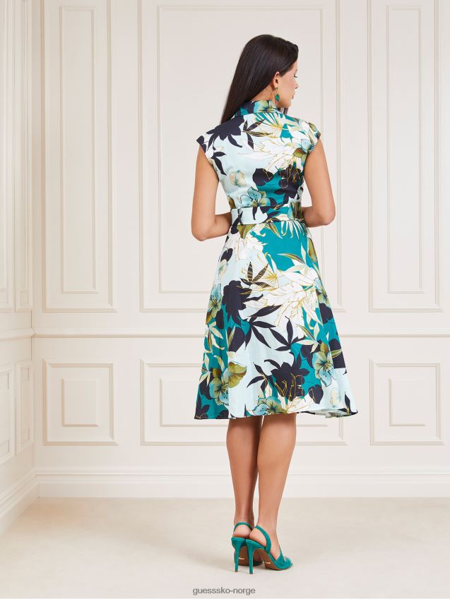 Guess marciano all over print kjole grønn multi grønn multi kvinner F0LJ803351