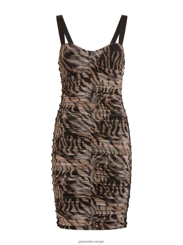 Guess marciano drapert kjole svart multi svart multi kvinner F0LJ803868