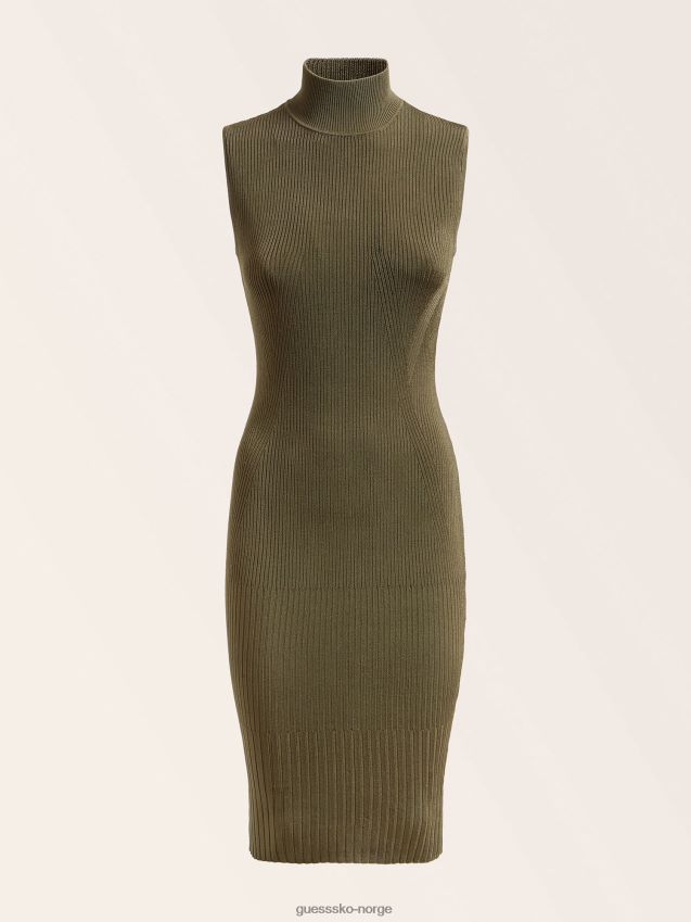 Guess marciano turtle neck strikket kjole grønn grønn kvinner F0LJ805900