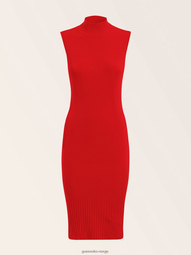 Guess marciano turtle neck strikket kjole rød rød kvinner F0LJ803905