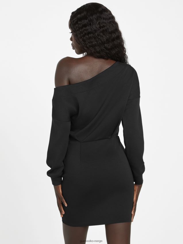 Guess marti off-the-shoulder kjole kulsort kulsvart kvinner F0LJ807014
