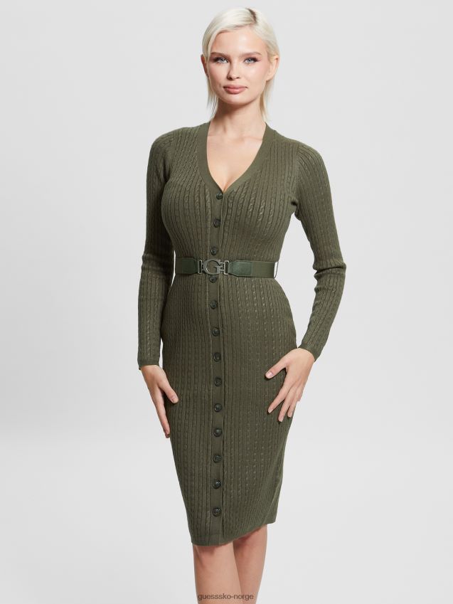Guess nifs skog øko lena cardigan kjole skummel skog kvinner F0LJ809470