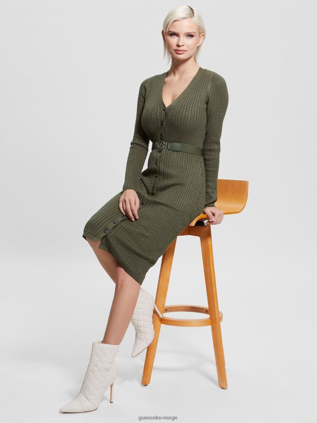 Guess nifs skog øko lena cardigan kjole skummel skog kvinner F0LJ809470