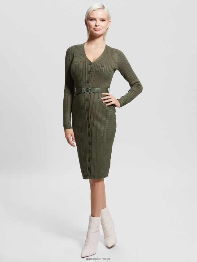 Guess nifs skog øko lena cardigan kjole skummel skog kvinner F0LJ809470