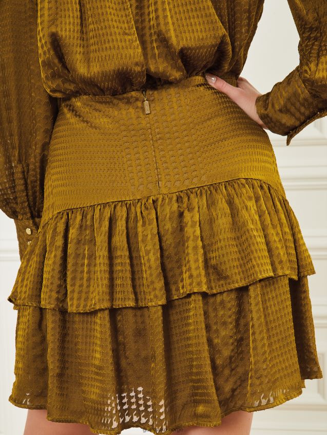 Guess oliven gull prins av wale millie kjole oliven gull prins av wale kvinner F0LJ809560