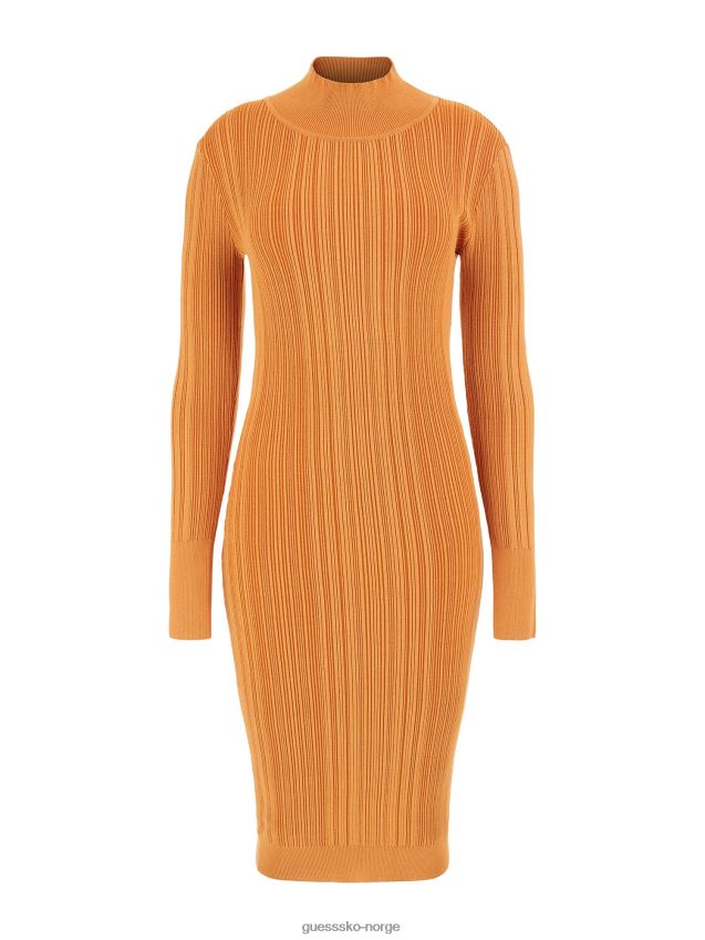 Guess oransje genserkjole med turtelhals oransje kvinner F0LJ803321