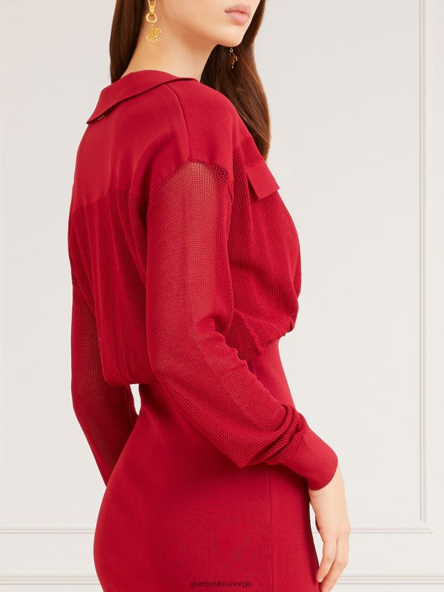 Guess rød marciano strikket kjole rød kvinner F0LJ806134