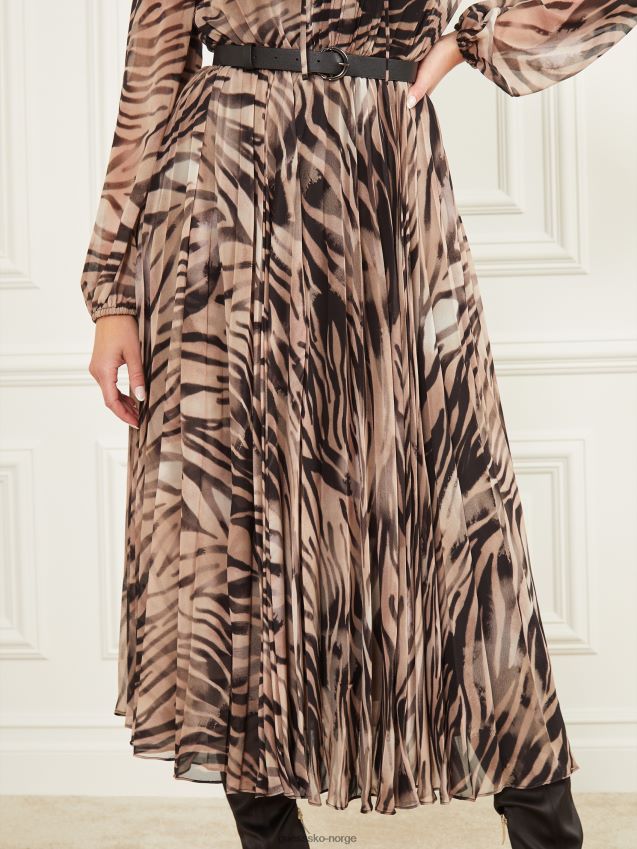 Guess røyk og speil print røyk og speil kjole røyk og speiltrykk kvinner F0LJ809578