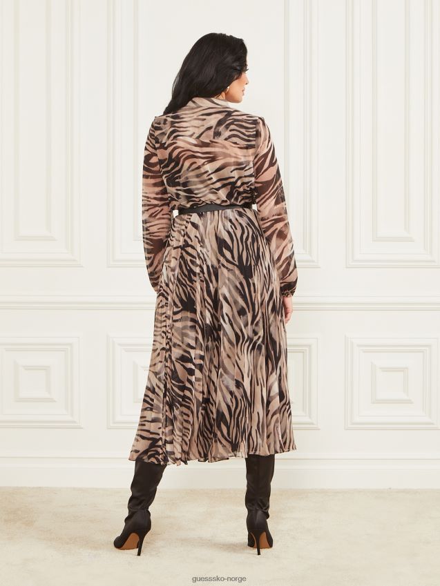 Guess røyk og speil print røyk og speil kjole røyk og speiltrykk kvinner F0LJ809578