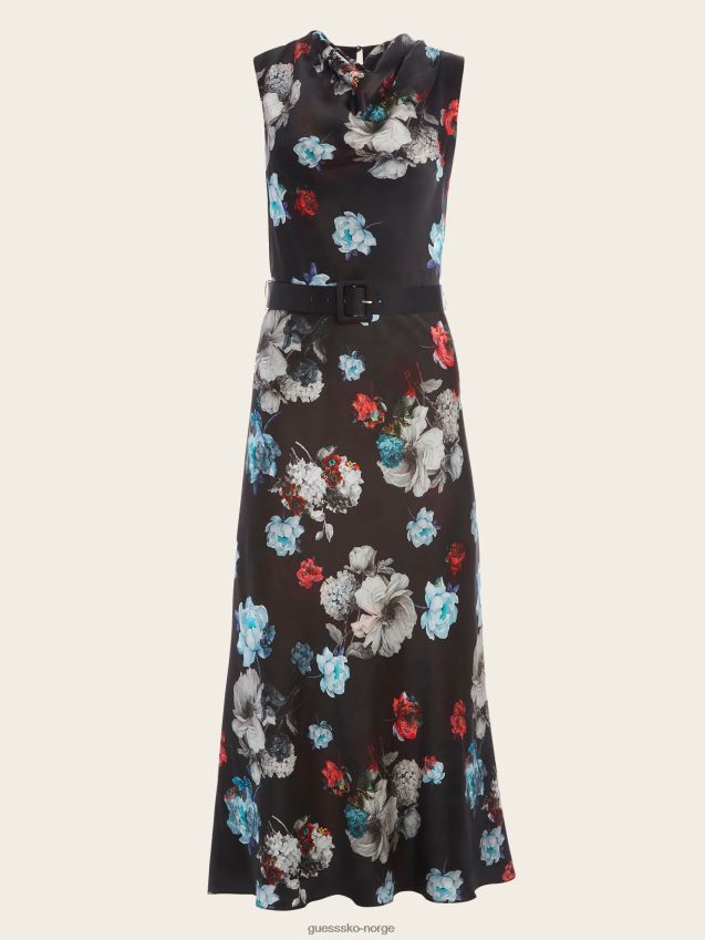 Guess ramona lang kjole vill skjønnhetstrykk vill skjønnhetstrykk kvinner F0LJ809633