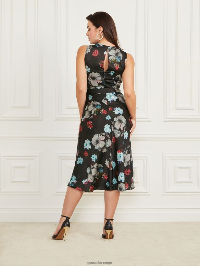 Guess ramona lang kjole vill skjønnhetstrykk vill skjønnhetstrykk kvinner F0LJ809633