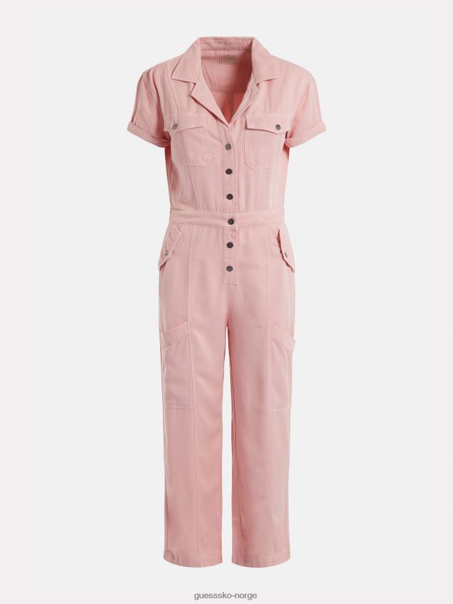Guess rosa jumpsuit med lomme foran rosa kvinner F0LJ806205