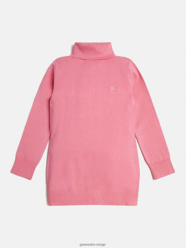 Guess rosa kjole med turtelhals rosa kvinner F0LJ801974