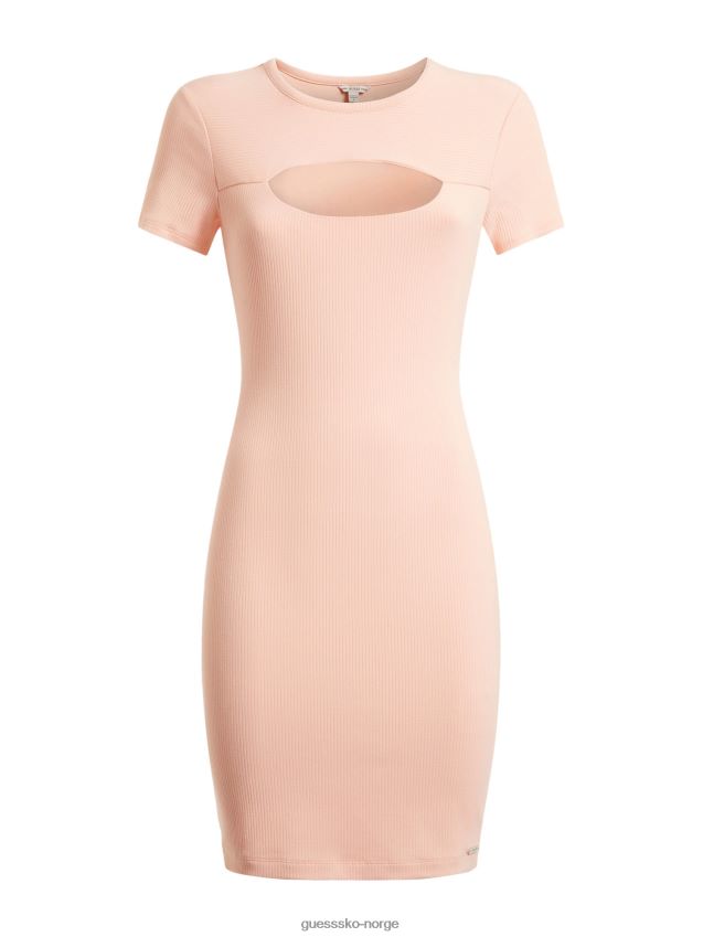 Guess rosa kjole med utskårne detaljer rosa kvinner F0LJ803890