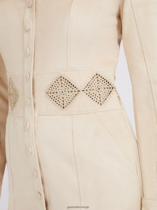 Guess sølv imitert semsket kjole sølv kvinner F0LJ803820