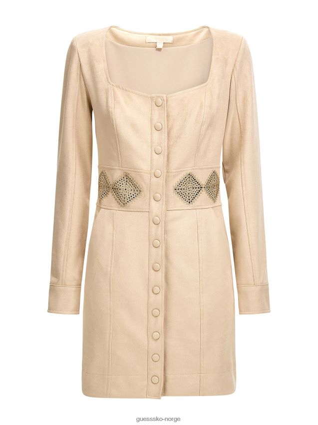 Guess sølv imitert semsket kjole sølv kvinner F0LJ803820