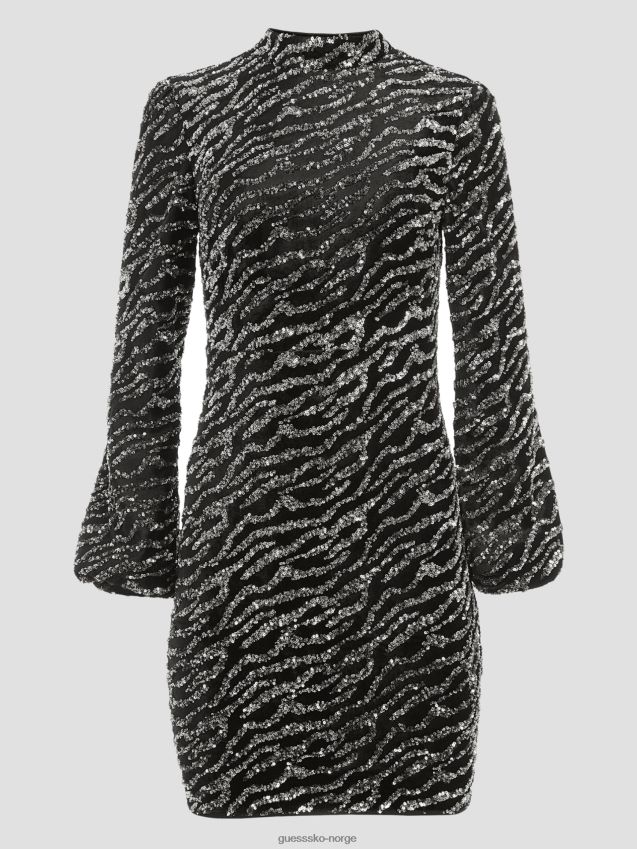 Guess sølv multi zoe paljettkjole sølv multi kvinner F0LJ809422