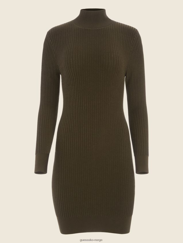 Guess sabrina turtleneck genser kjole espresso brun espresso brun kvinner F0LJ809703
