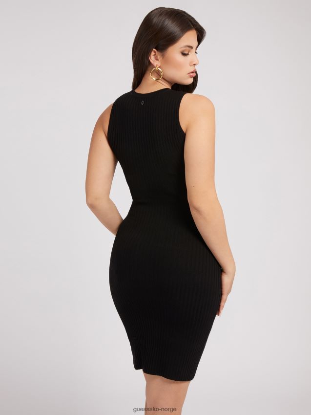 Guess sort formende genserkjole svart kvinner F0LJ803030