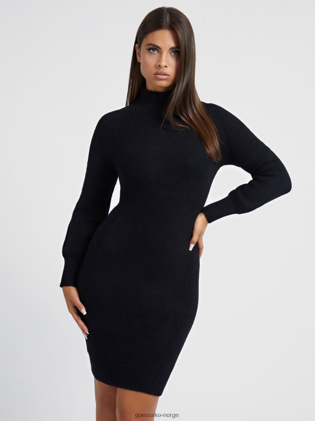 Guess sort genserkjole med turtelhals svart kvinner F0LJ803120