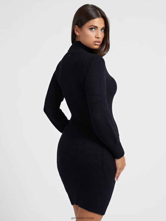 Guess sort genserkjole med turtelhals svart kvinner F0LJ803120