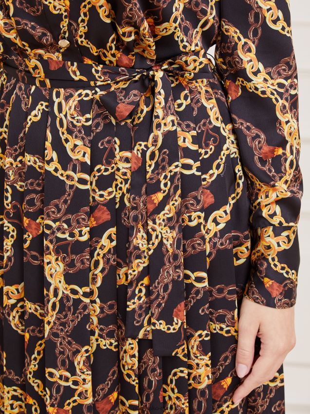 Guess sort multi marciano kjole med hele print svart multi kvinner F0LJ806697