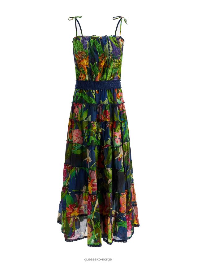 Guess svart kjole i multi bomullsblanding svart multi kvinner F0LJ803426