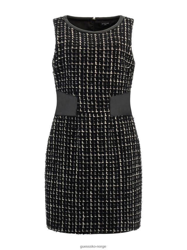 Guess svart multi marciano tweed kjole svart multi kvinner F0LJ803235
