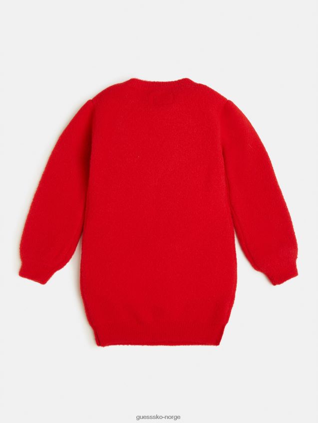 Guess trekant logo genser kjole rød rød kvinner F0LJ801749