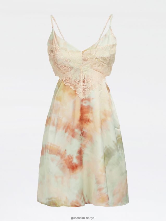 Guess trykt blonde detalj kjole hvit multi hvit multi kvinner F0LJ806450
