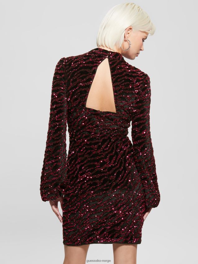 Guess zoe paljettkjole french rose multi fransk rose multi kvinner F0LJ809237