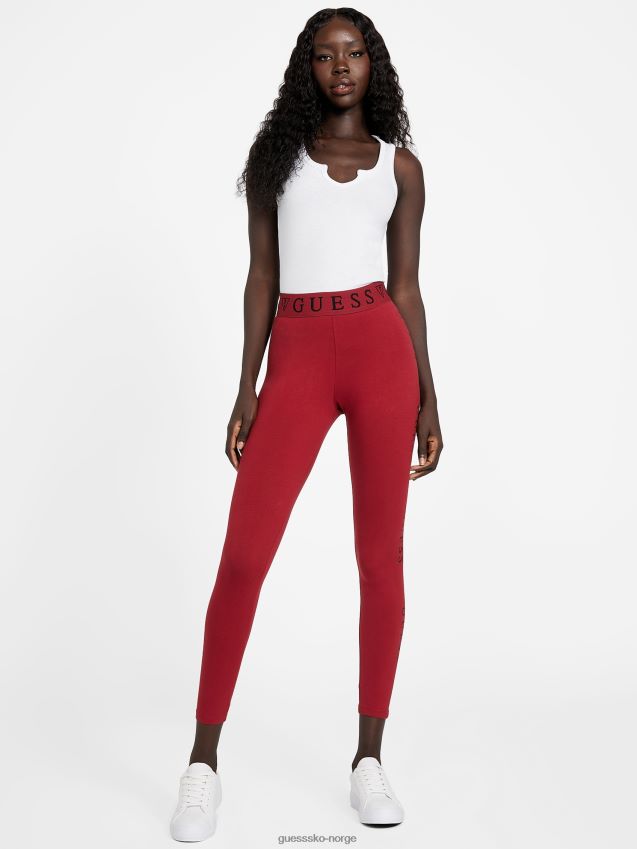Guess beet juice rød mailley logo leggings rødbetejuice kvinner F0LJ806985