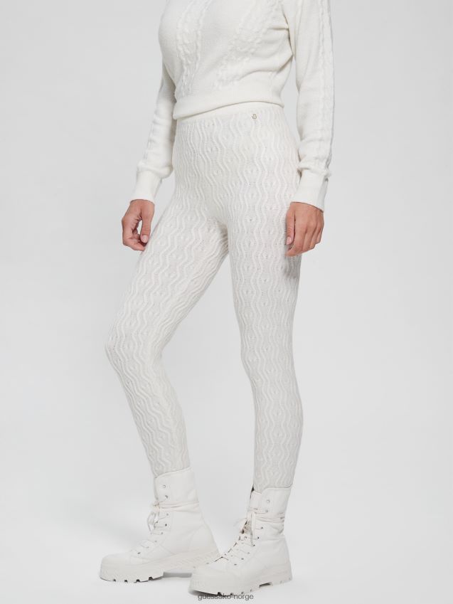 Guess blaire kabelleggings i ullblanding due hvit due hvit kvinner F0LJ809331