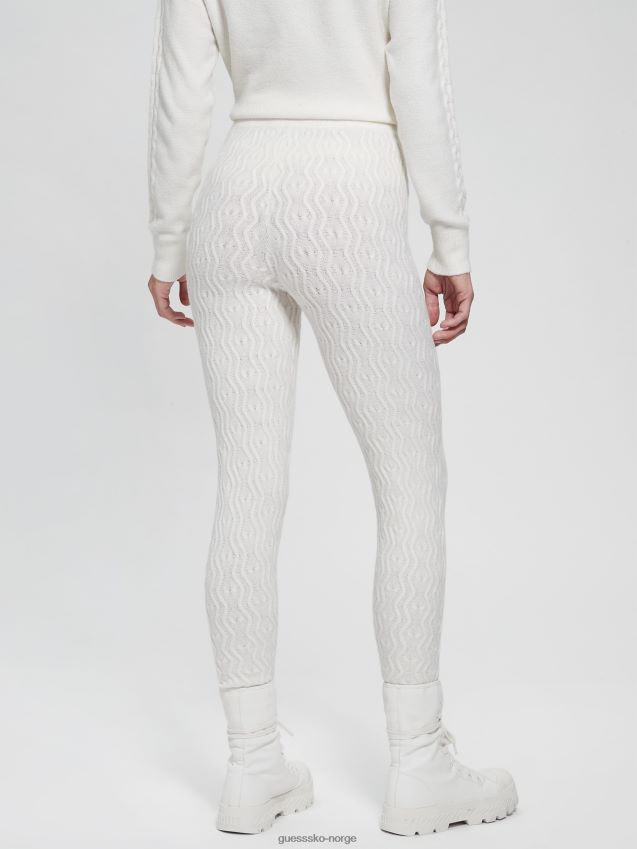 Guess blaire kabelleggings i ullblanding due hvit due hvit kvinner F0LJ809331