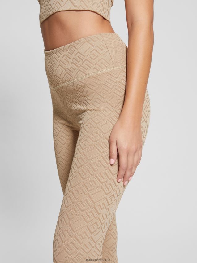 Guess dana logo leggings g-preget termisk leire g-preget termisk leire kvinner F0LJ809546