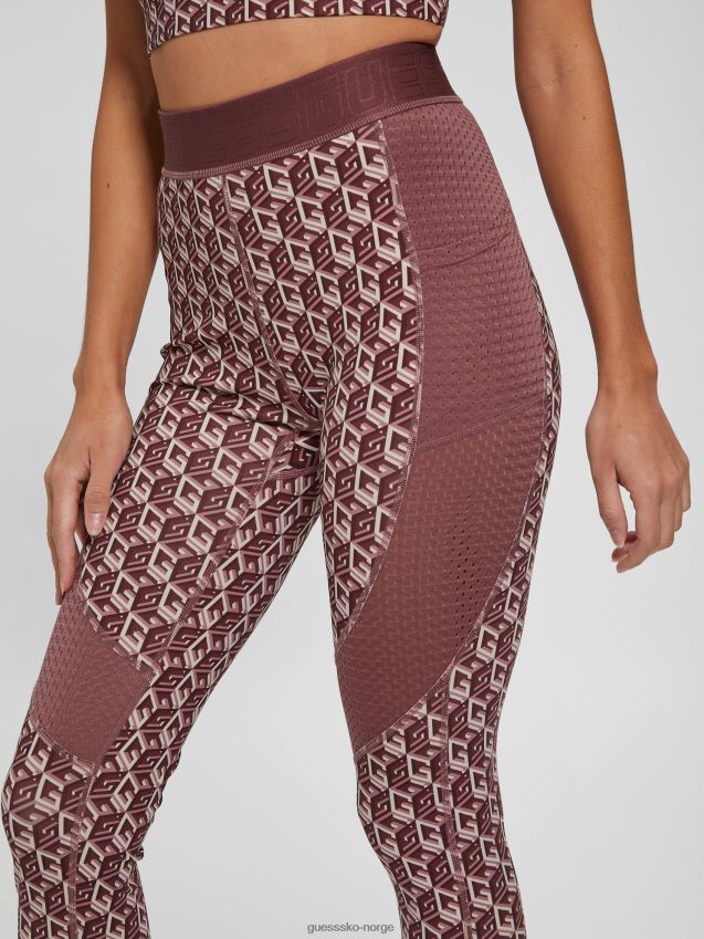 Guess g cube red combo eco daria cube leggings g kube rød kombo kvinner F0LJ809838