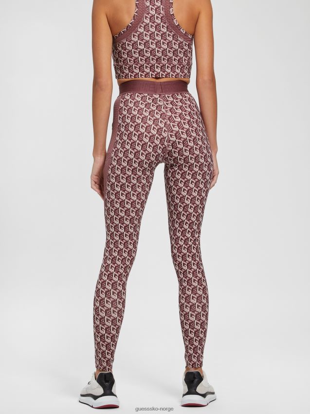 Guess g cube red combo eco daria cube leggings g kube rød kombo kvinner F0LJ809838
