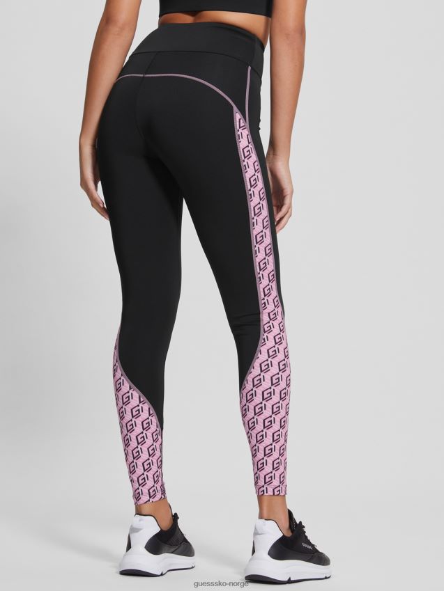 Guess jet black øko debra logo leggings kulsvart kvinner F0LJ809491