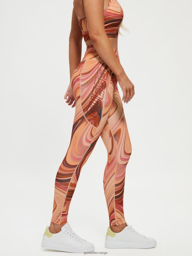 Guess øko eppie aktive leggings dansende sanddyner rød dansende sanddyner røde kvinner F0LJ809859