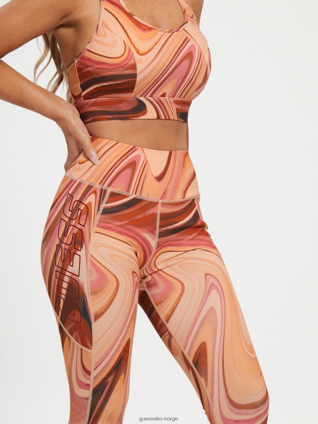 Guess øko eppie aktive leggings dansende sanddyner rød dansende sanddyner røde kvinner F0LJ809859