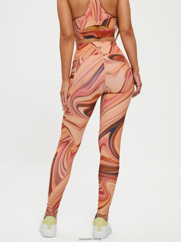 Guess øko eppie aktive leggings dansende sanddyner rød dansende sanddyner røde kvinner F0LJ809859
