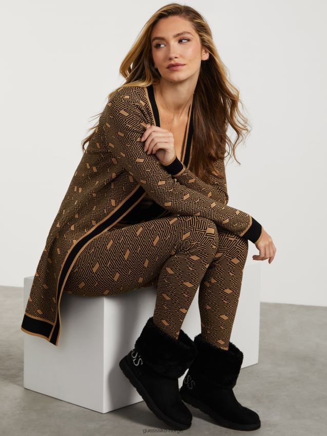 Guess ristet taupe multi eco cachet genser leggings ristet taupe multi kvinner F0LJ806909