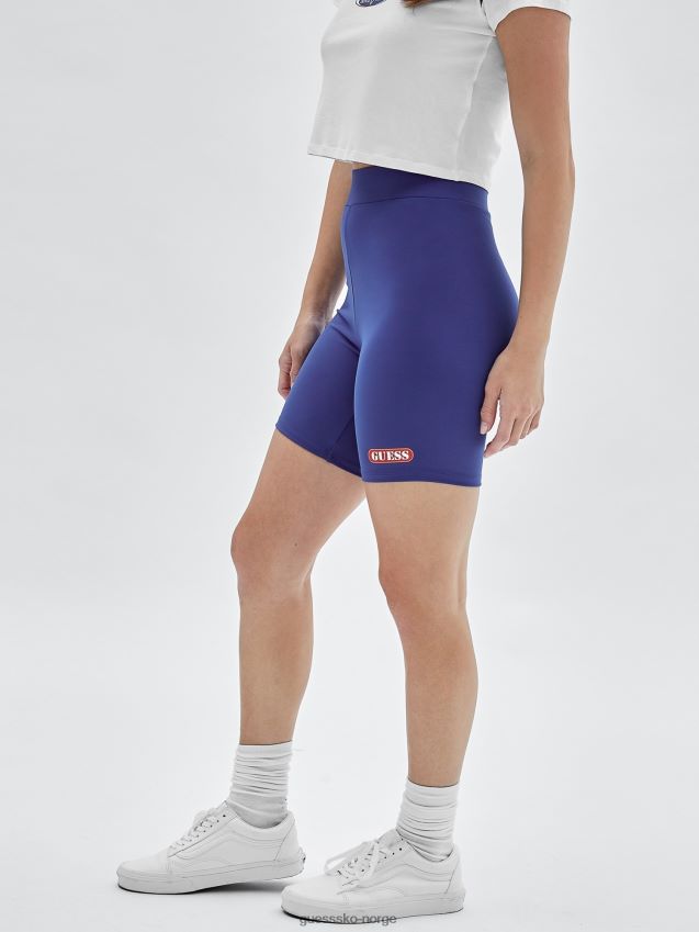 Guess bikershorts med blå sidelogo blå kvinner F0LJ803684