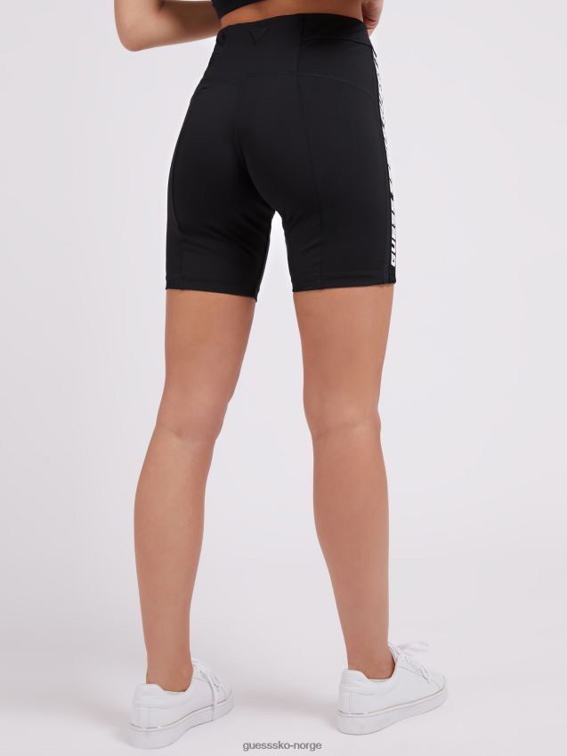 Guess bikershorts med svart logo med bånd svart kvinner F0LJ804910