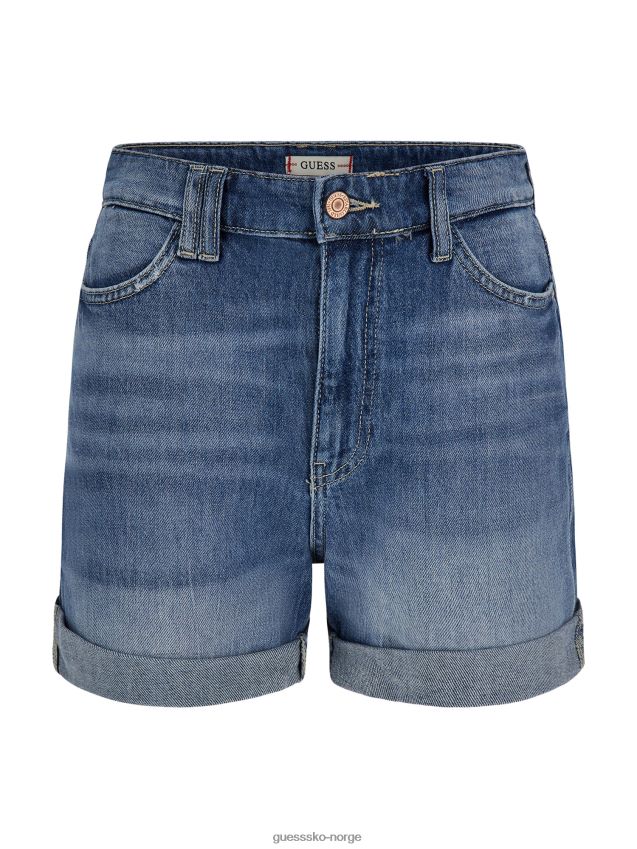 Guess blå denimshorts med avslappet passform blå kvinner F0LJ803258