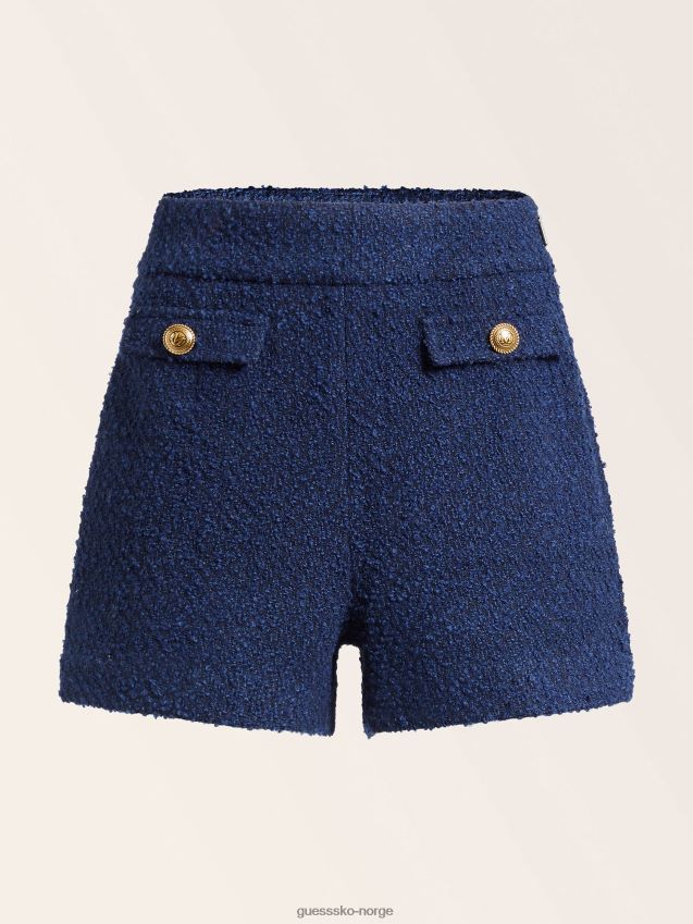 Guess blå marciano tweed kort blå kvinner F0LJ806736