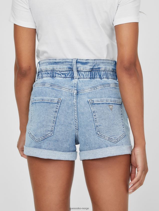 Guess blair elastiske shorts lett vask lett vask kvinner F0LJ807362