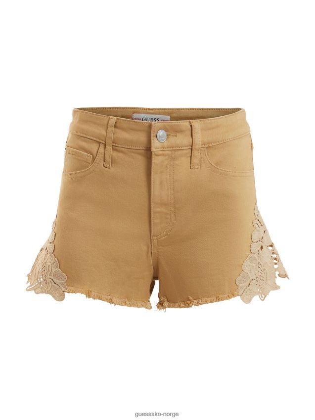 Guess blonder detaljer denim shorts beige beige kvinner F0LJ803751