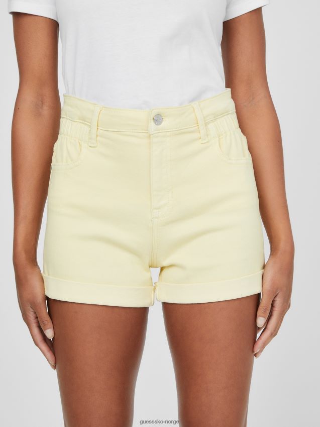 Guess eco blair elastiske shorts sitronpai sitronpai kvinner F0LJ807410