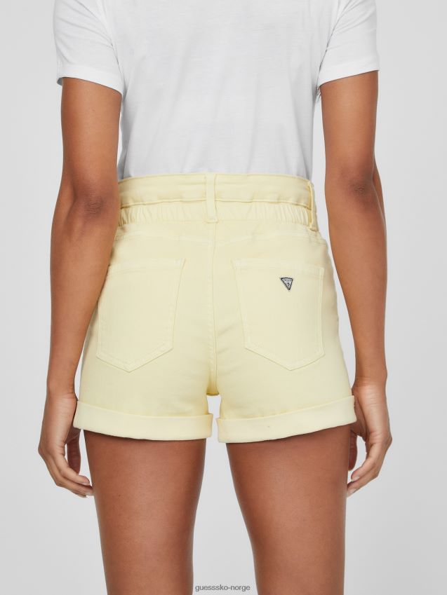 Guess eco blair elastiske shorts sitronpai sitronpai kvinner F0LJ807410